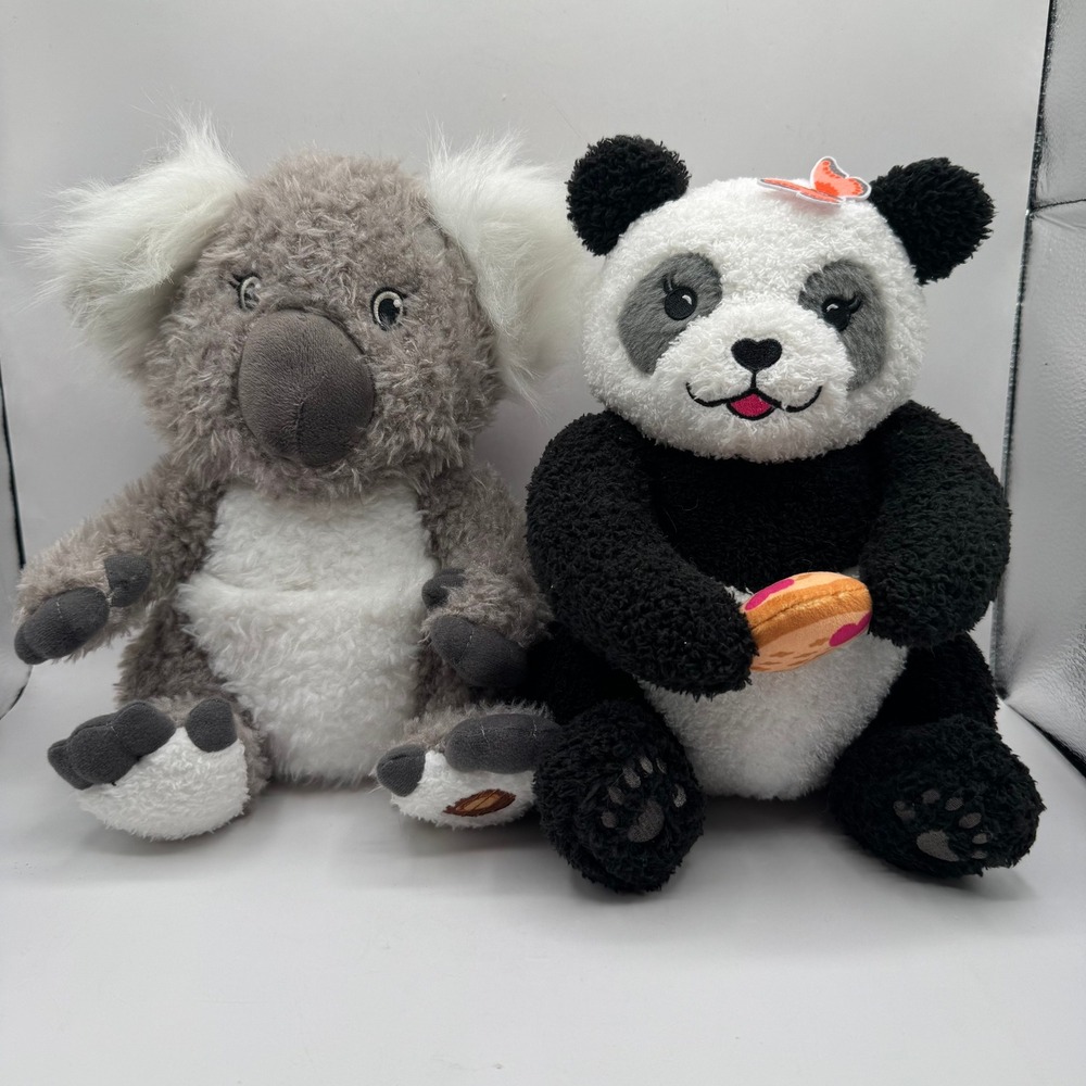 Little Brownie Bakers Plush Set Kids Panda Koala Cookie Pouch Toy Animal Lot
